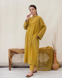 Mustard Elegance 3-Piece Stitched Lawn